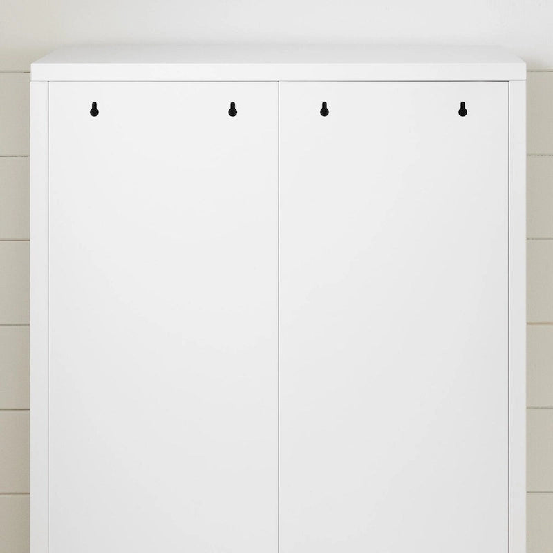 2-Door Metal Storage Cabinet with Adjustable Shelves