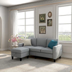 Divano a L 3 posti con contenitore nella chaise longue
