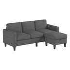 Divano a L 3 posti con contenitore nella chaise longue
