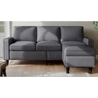Divano a L 3 posti con contenitore nella chaise longue