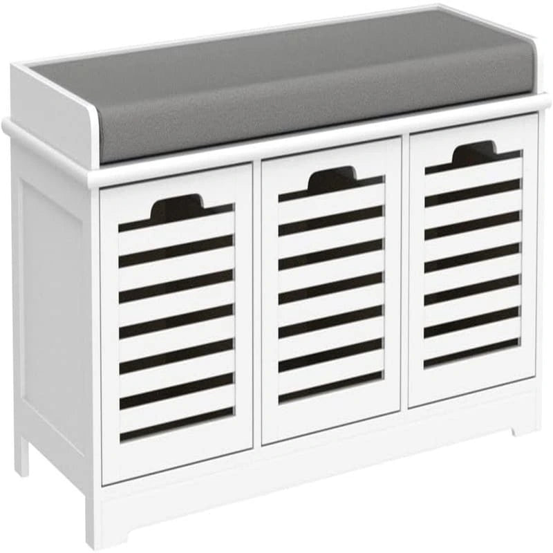 Storage Bench with 3 Drawers - 13.78D x 41.34W x 16.93H