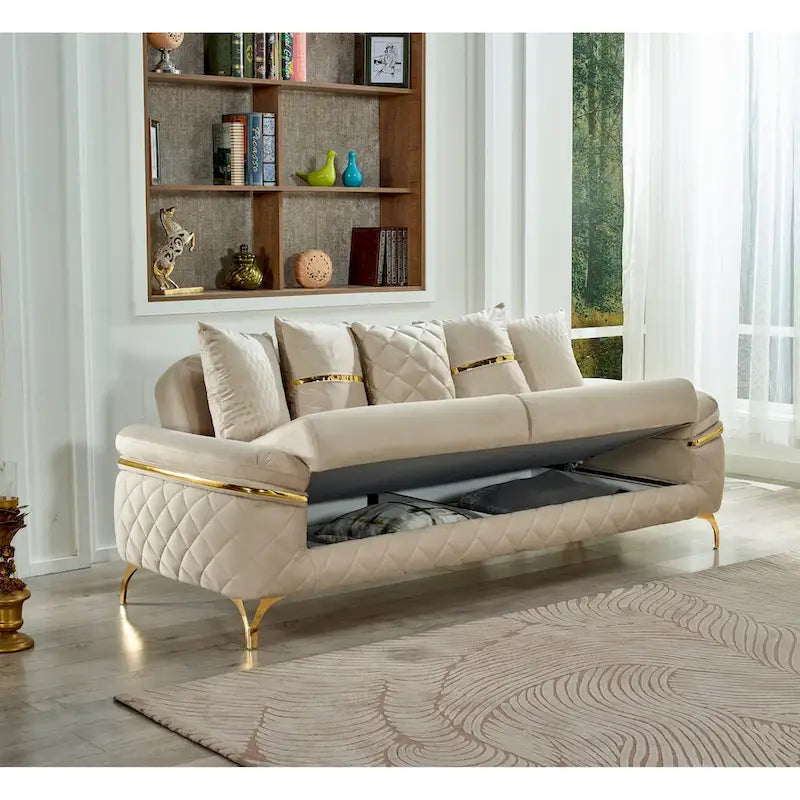 Orlando 2-Pieces One Sofa One Loveseat Living Room Set