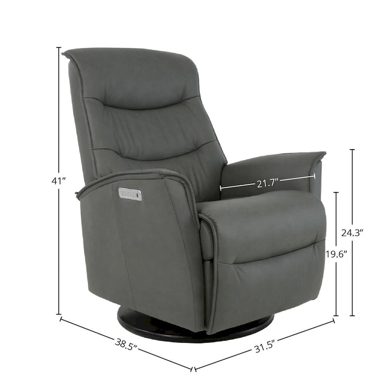 Fjords Dallas Leather Swing Recliner