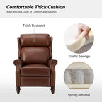 Noemon Modern Genuine Leather Recliner with Nailhead Trims Set of 2 by HULALA HOME