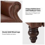 Noemon Modern Genuine Leather Recliner with Nailhead Trims Set of 2 by HULALA HOME