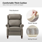 Noemon Modern Genuine Leather Recliner with Nailhead Trims Set of 2 by HULALA HOME