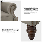 Noemon Modern Genuine Leather Recliner with Nailhead Trims Set of 2 by HULALA HOME