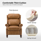 Noemon Modern Genuine Leather Recliner with Nailhead Trims Set of 2 by HULALA HOME