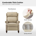 Noemon Modern Genuine Leather Recliner with Nailhead Trims Set of 2 by HULALA HOME