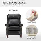 Noemon Modern Genuine Leather Recliner with Nailhead Trims Set of 2 by HULALA HOME