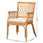 Maisa Bohemian Light Honey Rattan Arm Chair