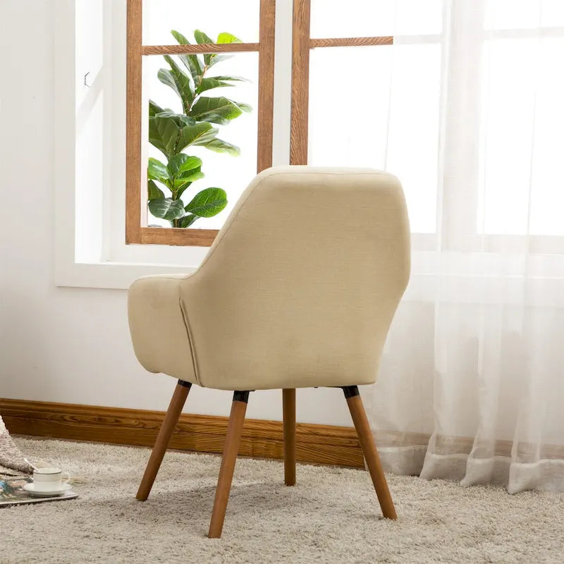 Contemporary Fabric Upholstered Accent Chair