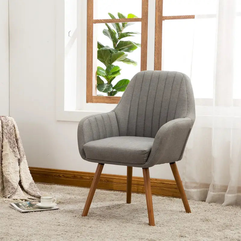 Contemporary Fabric Upholstered Accent Chair