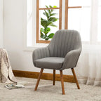 Contemporary Fabric Upholstered Accent Chair