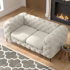 Corvus Chesterfield Aosta Tufted Velvet Loveseat