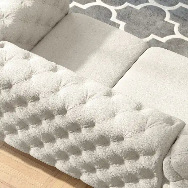 Corvus Chesterfield Aosta Tufted Velvet Loveseat