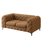 Corvus Chesterfield Aosta Tufted Velvet Loveseat