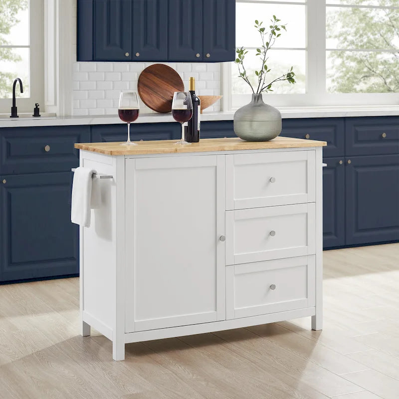 Crosley Soren Wood Top Kitchen Island/Cart - 18d x 42.13w x 37.5h