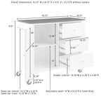 Crosley Soren Wood Top Kitchen Island/Cart - 18d x 42.13w x 37.5h