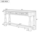 Console Table 63 Long Console Table with Drawers and Shelf for Entryway,Hallway,Living Room
