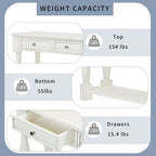 Console Table 63 Long Console Table with Drawers and Shelf for Entryway,Hallway,Living Room