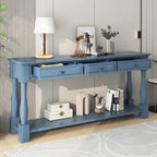 Console Table 63 Long Console Table with Drawers and Shelf for Entryway,Hallway,Living Room