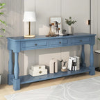 Console Table 63 Long Console Table with Drawers and Shelf for Entryway,Hallway,Living Room