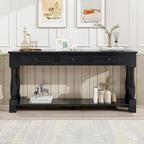 Console Table 63 Long Console Table with Drawers and Shelf for Entryway,Hallway,Living Room