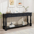 Console Table 63 Long Console Table with Drawers and Shelf for Entryway,Hallway,Living Room