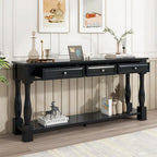 Console Table 63 Long Console Table with Drawers and Shelf for Entryway,Hallway,Living Room
