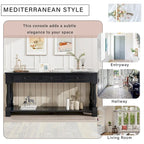 Console Table 63 Long Console Table with Drawers and Shelf for Entryway,Hallway,Living Room