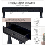 Console Table 63 Long Console Table with Drawers and Shelf for Entryway,Hallway,Living Room