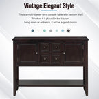 Cambridge Series Ample Storage Vintage Console Table w/Four Drawers