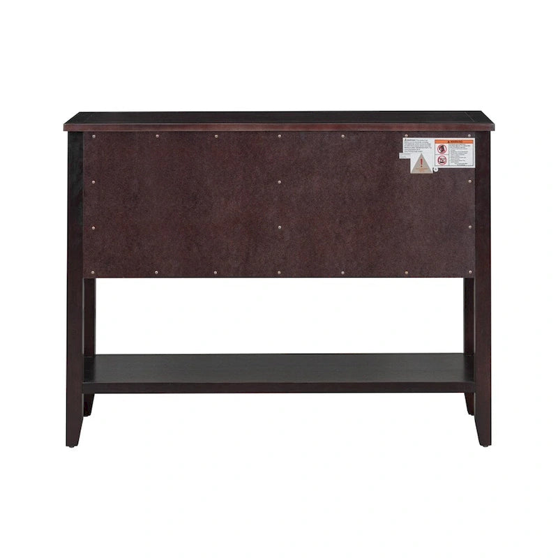 Cambridge Series Ample Storage Vintage Console Table w/Four Drawers