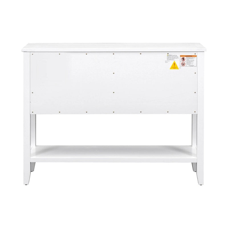 Cambridge Series Ample Storage Vintage Console Table w/Four Drawers