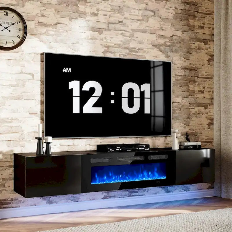 Wall Mounted Fireplace Entertainment Center with 36 Electric Fireplace