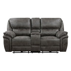 Tony 80 Inch Power Double Recliner Loveseat, Console Cupholders, USB, Gray