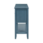 Storage Vintage Console Table with Four Small Drawers and Bottom Shelf for Living Rooms, Entrances and Kitchens