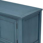 Storage Vintage Console Table with Four Small Drawers and Bottom Shelf for Living Rooms, Entrances and Kitchens