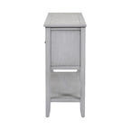 Storage Vintage Console Table with Four Small Drawers and Bottom Shelf for Living Rooms, Entrances and Kitchens