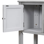 Storage Vintage Console Table with Four Small Drawers and Bottom Shelf for Living Rooms, Entrances and Kitchens