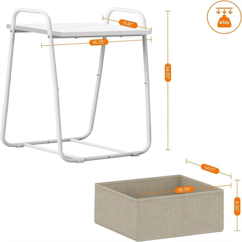 Side Table Set of 2 - 16.93D x 14.57W x 24.02H