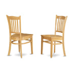 East West Furniture 5 Piece Dining Room Table Set- a Round Kitchen Table and 4 Dining Chairs, (Finish Options)