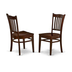 East West Furniture 5 Piece Dining Room Table Set- a Round Kitchen Table and 4 Dining Chairs, (Finish Options)