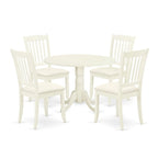 East West Furniture Dining Set Includes a Dining Room Table and Linen Fabric Kitchen Chairs,(Finish & Pieces Options)