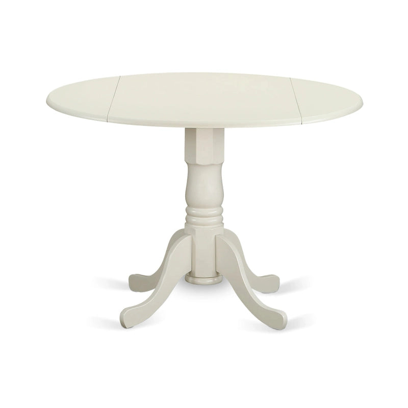 East West Furniture Dining Set Includes a Dining Room Table and Linen Fabric Kitchen Chairs,(Finish & Pieces Options)