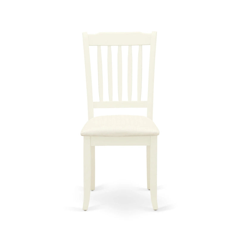 East West Furniture Dining Set Includes a Dining Room Table and Linen Fabric Kitchen Chairs,(Finish & Pieces Options)
