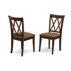 East West Furniture Dining Set Includes a Dining Room Table and Linen Fabric Kitchen Chairs,(Finish & Pieces Options)