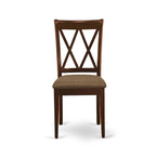 East West Furniture Dining Set Includes a Dining Room Table and Linen Fabric Kitchen Chairs,(Finish & Pieces Options)