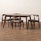 Aeron Mid-Century Modern Upholstered 5-Piece Dining Set